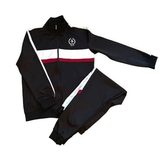 2119 Salut Black-White-Burgundy Track Suit