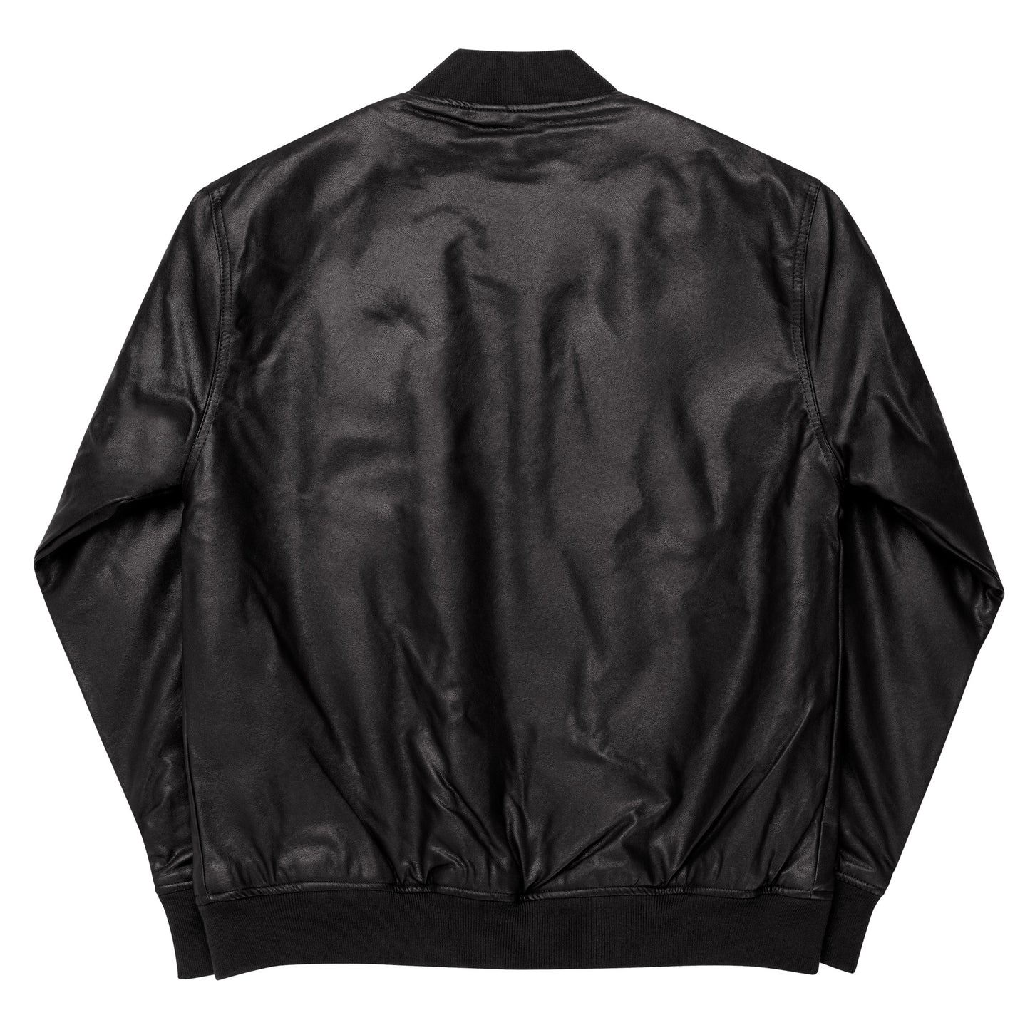 Leather Bomber Jacket (Back Embroidered)