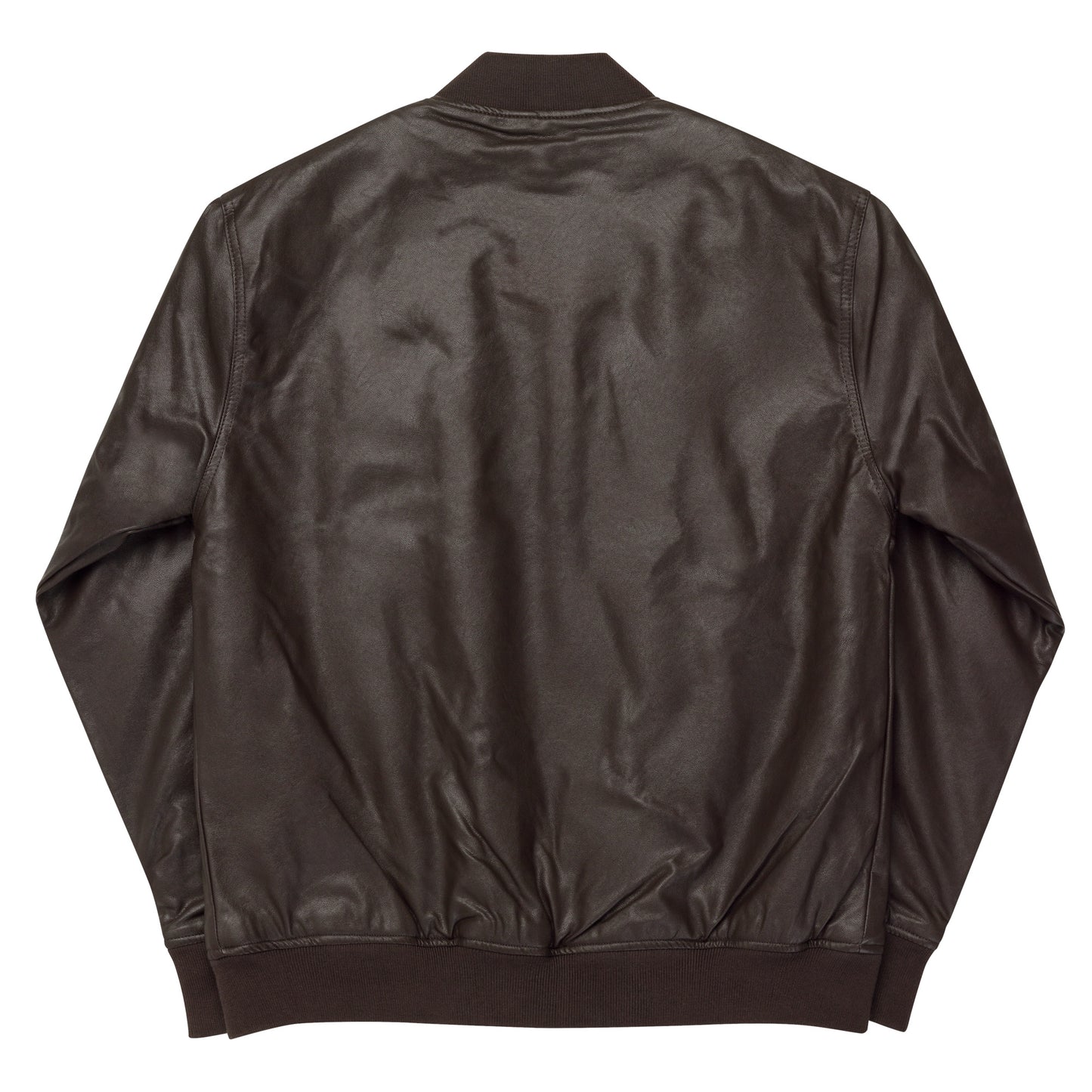 Leather Bomber Jacket (Back Embroidered)